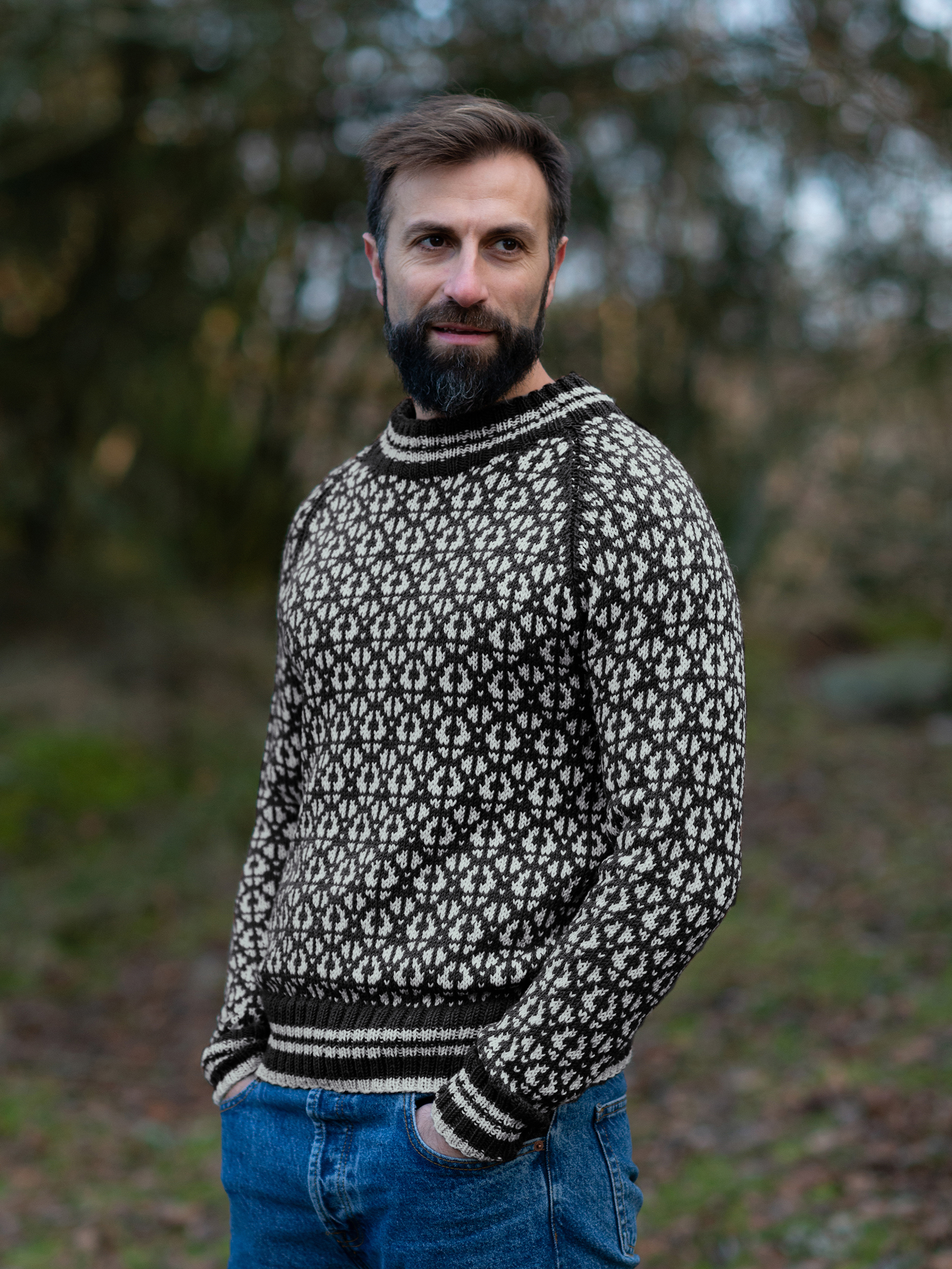 FLOKK sweater herre sort kit