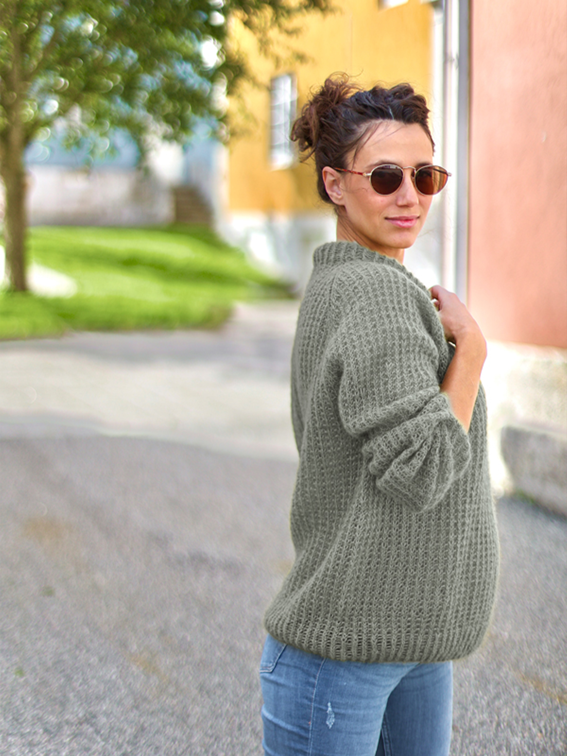 FRID sweater salviegrøn