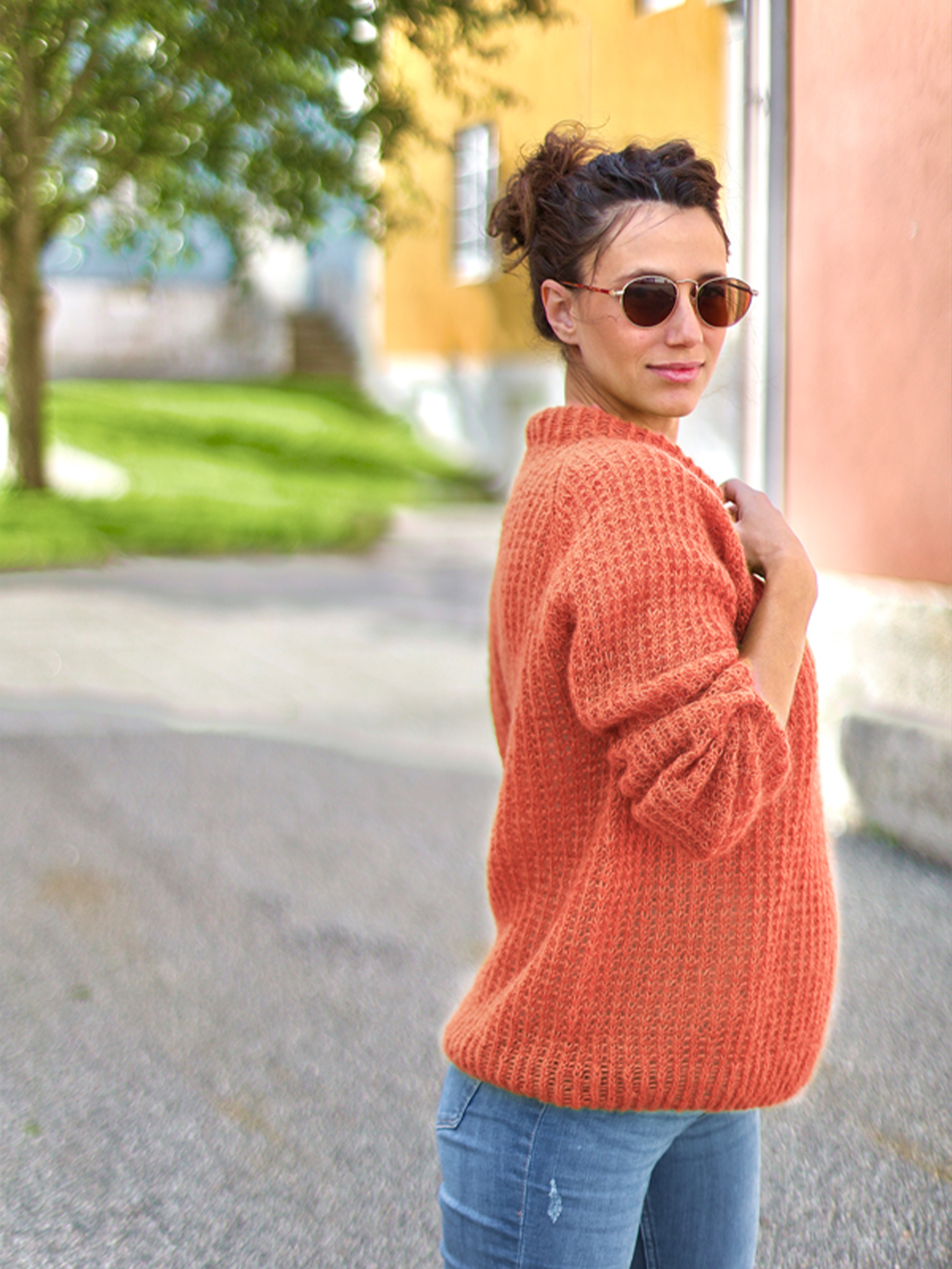 FRID sweater støvet orange