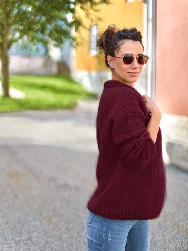 FRID sweater vinrød