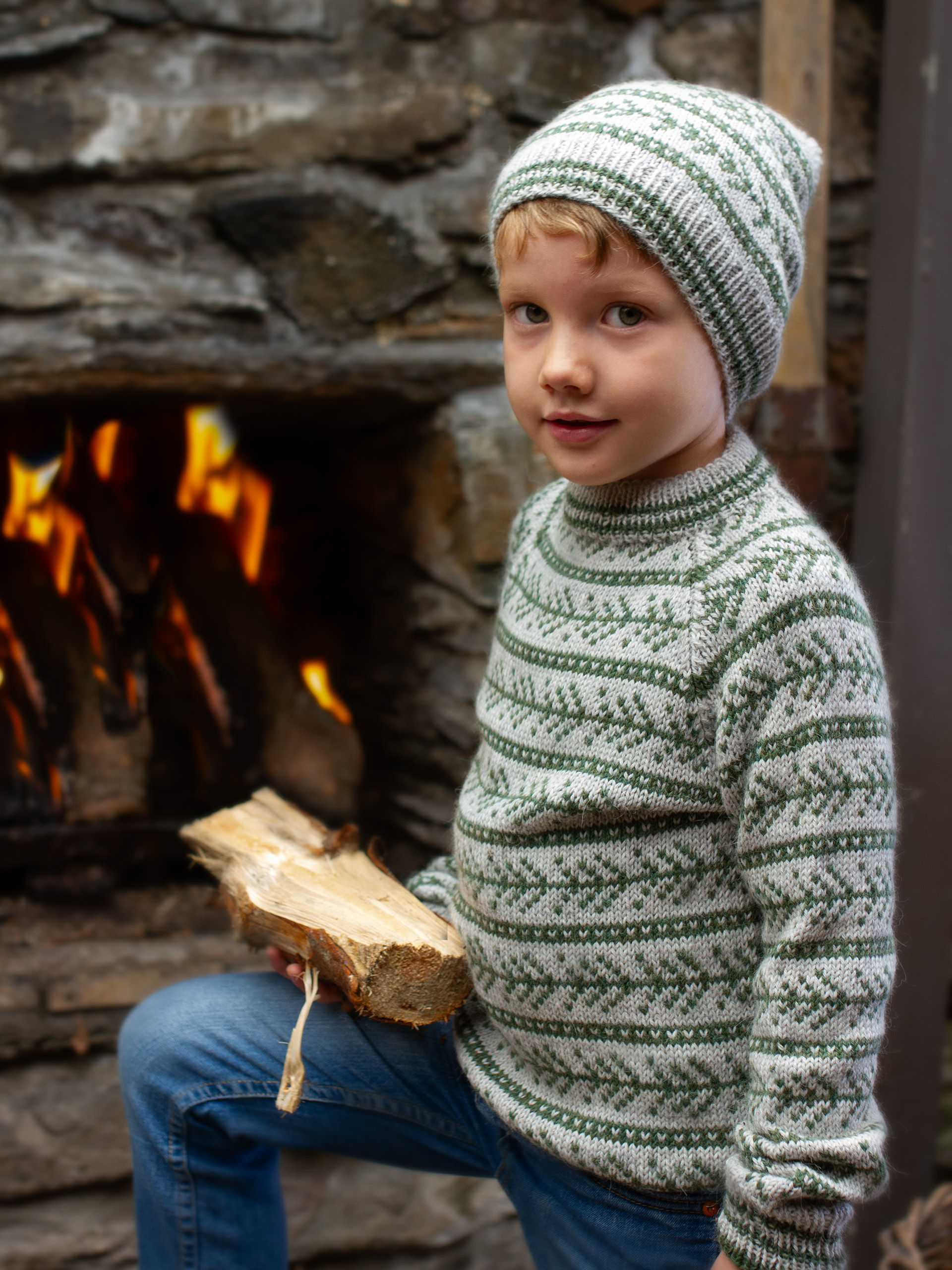 GRANSKUDD bluse & hue mini lys grå