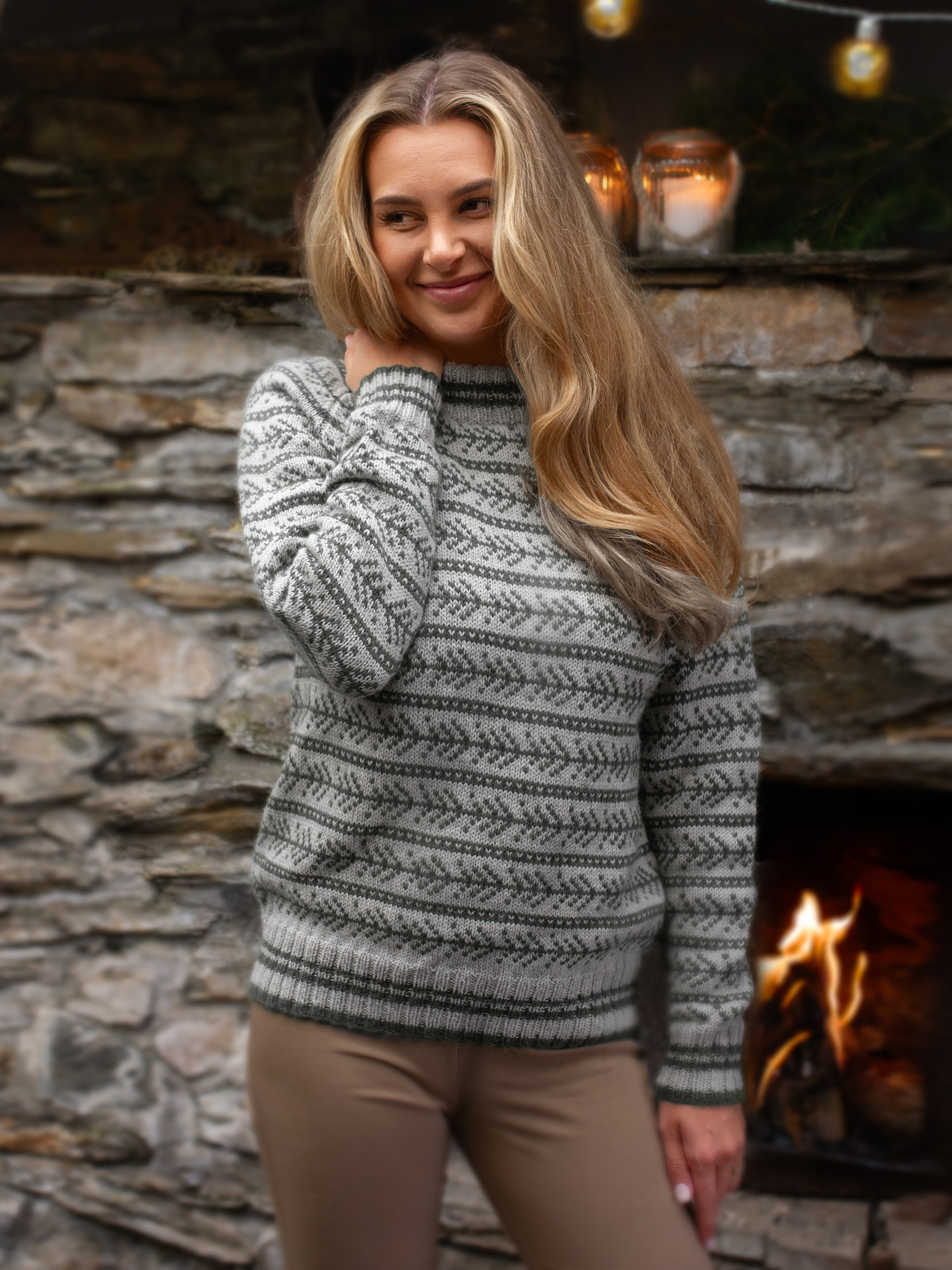 GRANSKUDD bluse grå