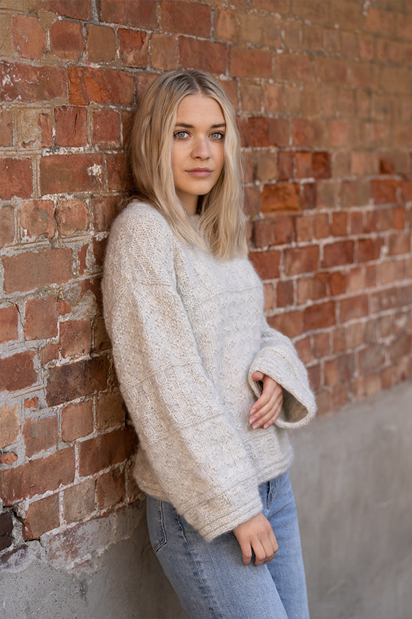 HARMONI sweater perlegrå