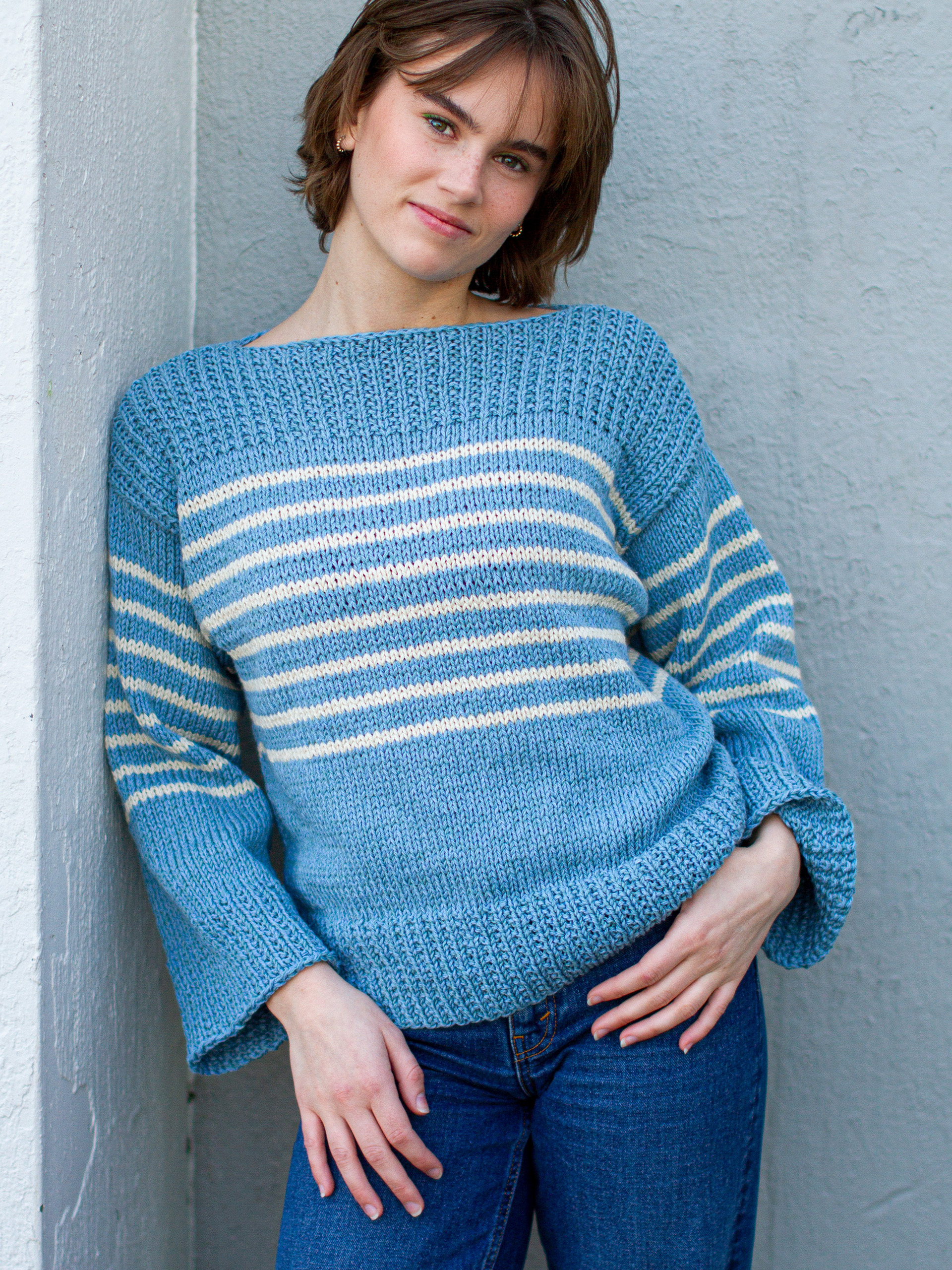 JEAN sweater lys jeansblå