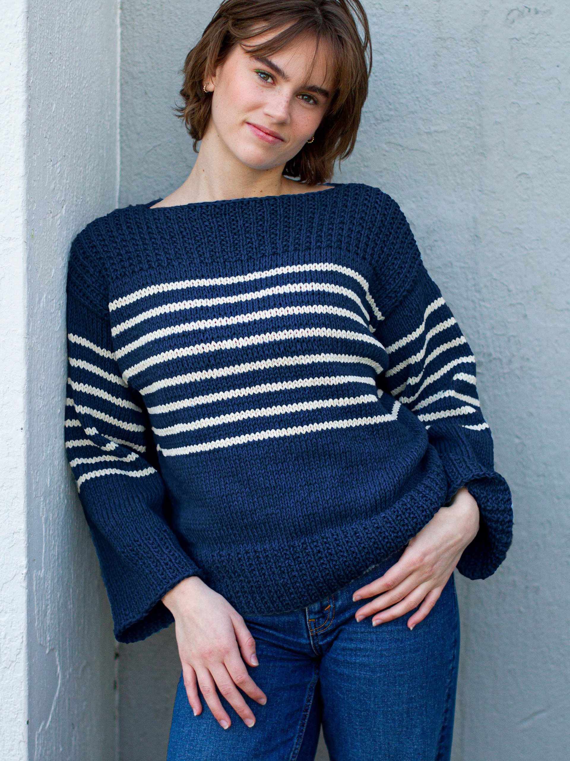 JEAN sweater marineblå