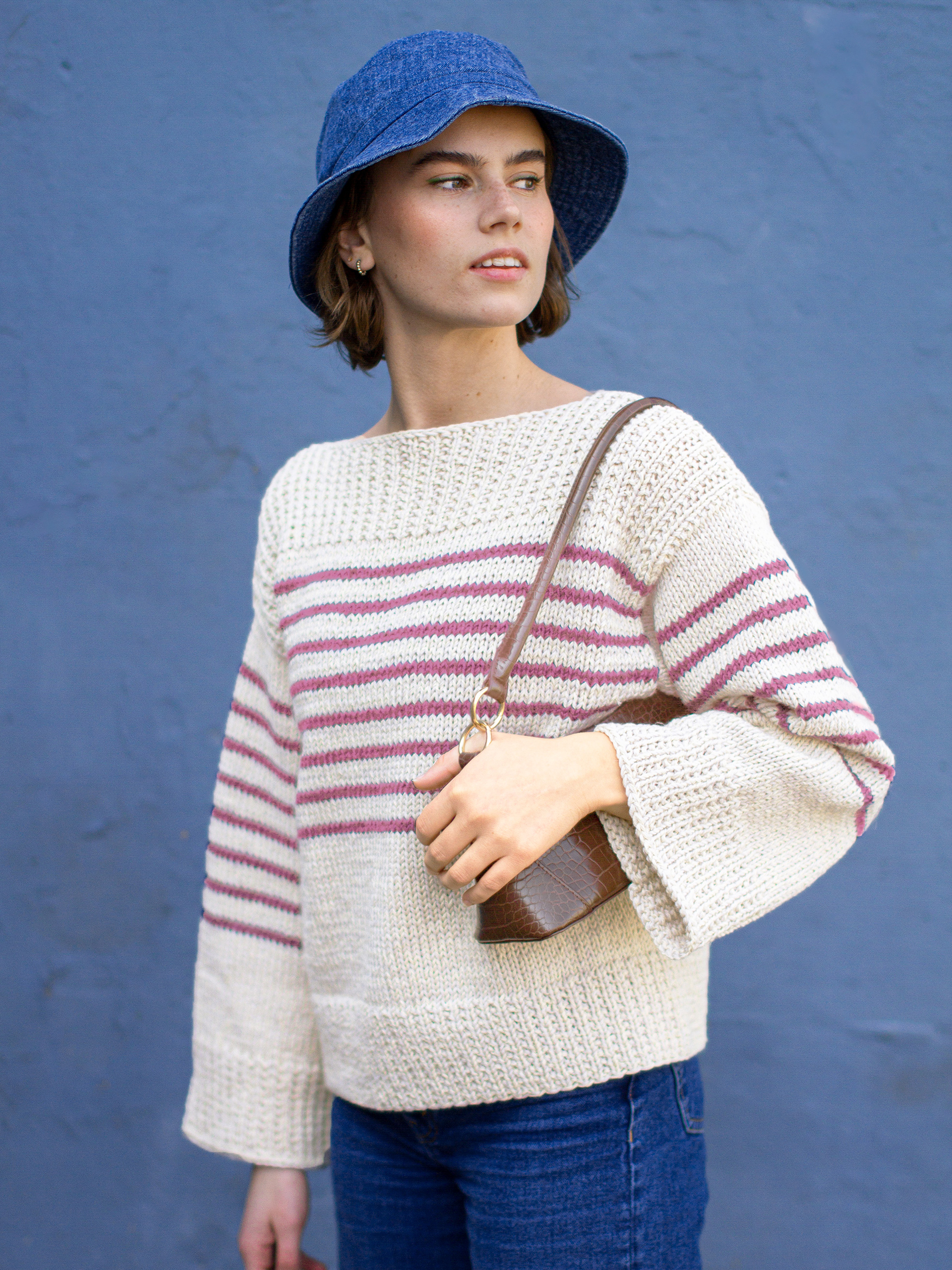 JEAN sweater natur/gammelrosa