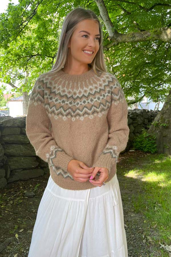 101-05 Dolomitt sweater kamel