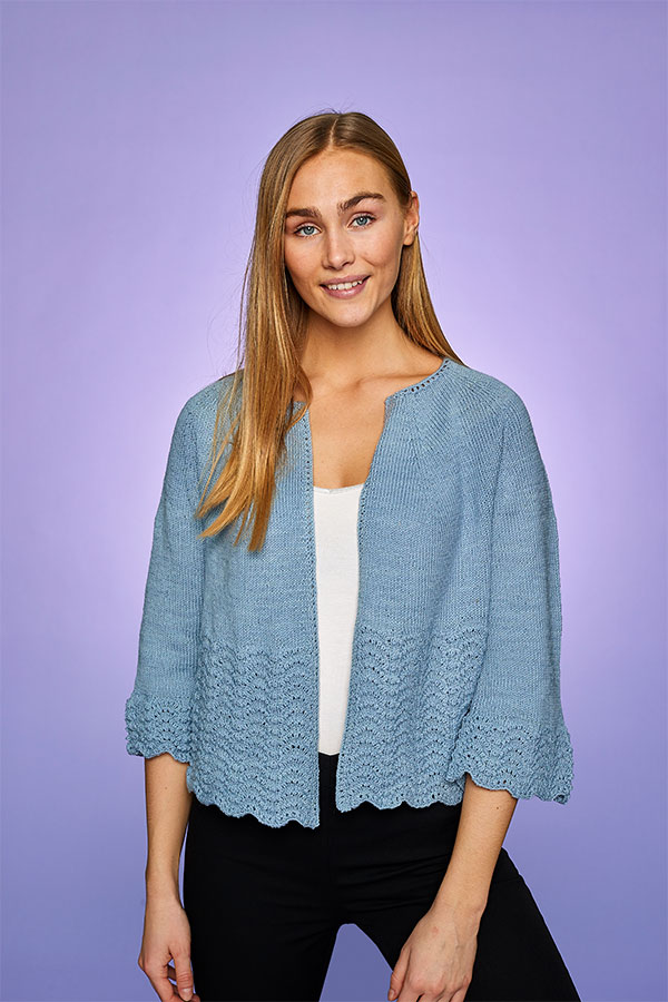 Kimonotrøje med bølgebort