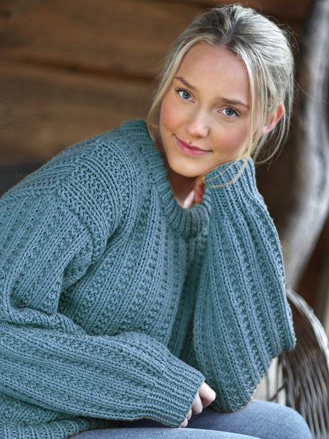 KRØYER sweater lys petrol