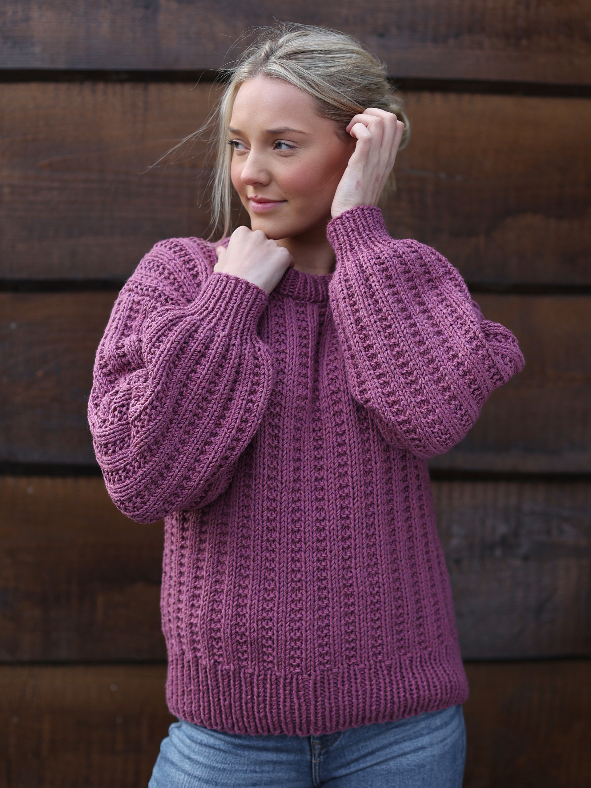 KRØYER sweater støvet rosa