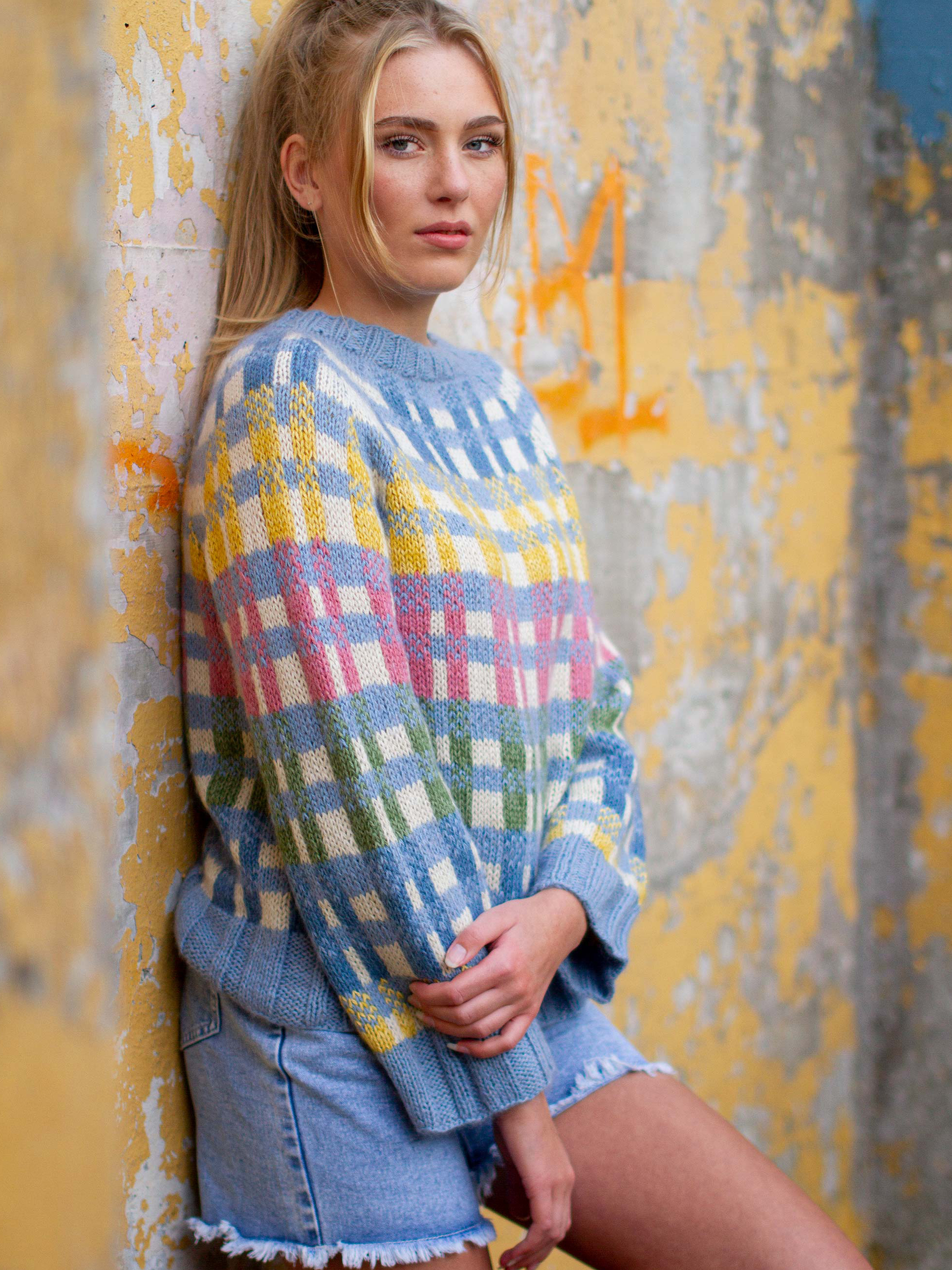 KYLIE sweater jeansblå