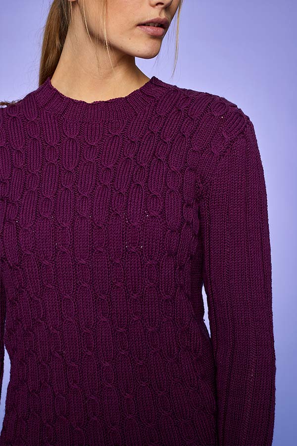 Lang bluse-kjole med snoninger