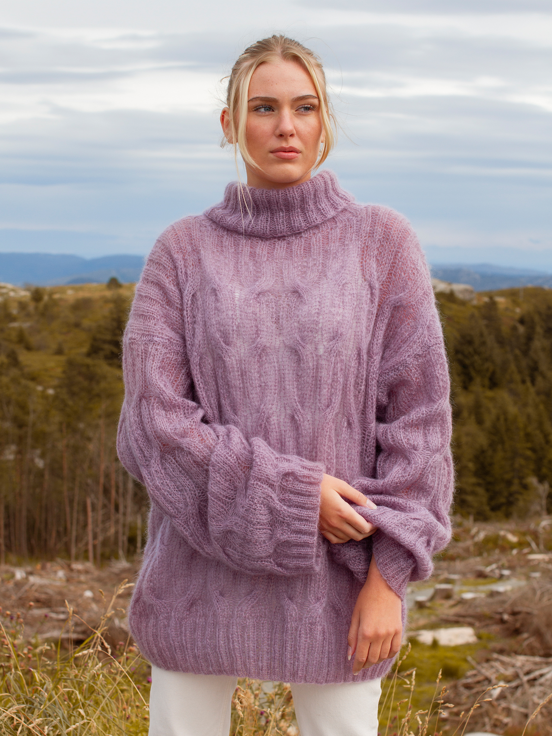 LEGATO sweater grå-lilla