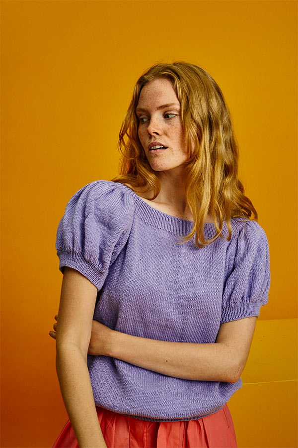 Lilla sommerstrik med korte pufærmer