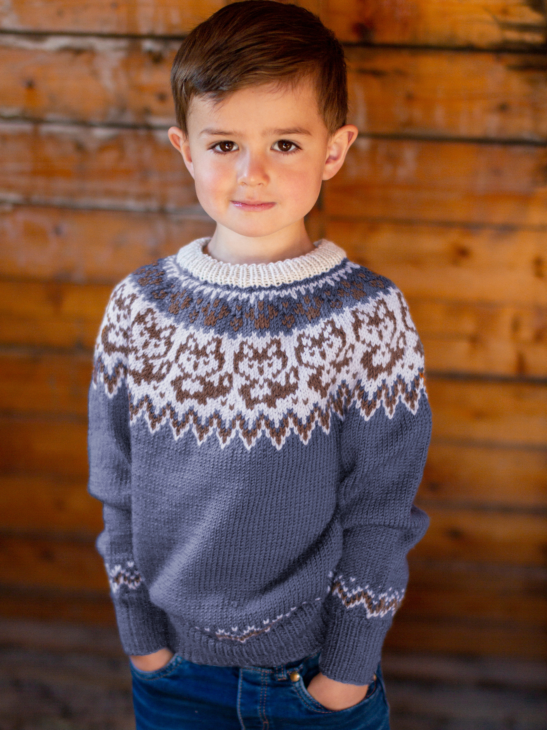 LURING sweater og hue denim