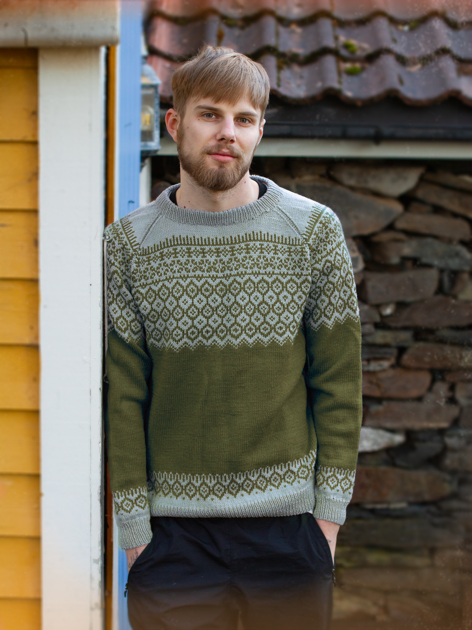 MATJA genser herre oliven