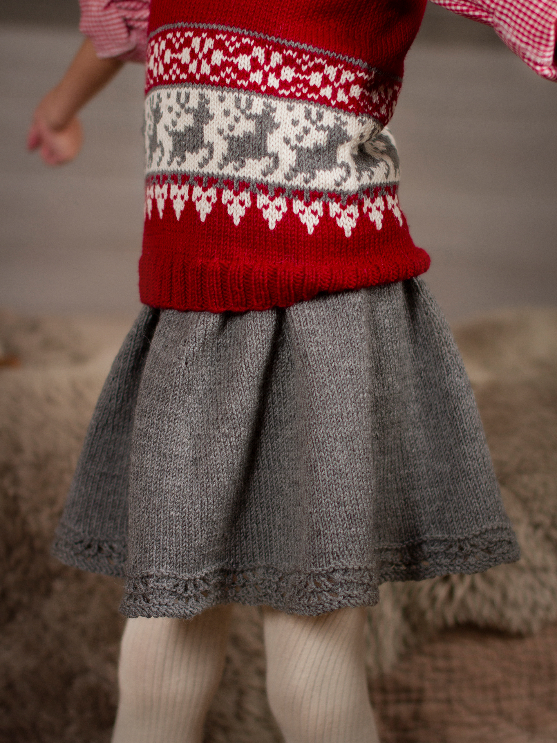 MIMMIS danseskørt gråmeleret