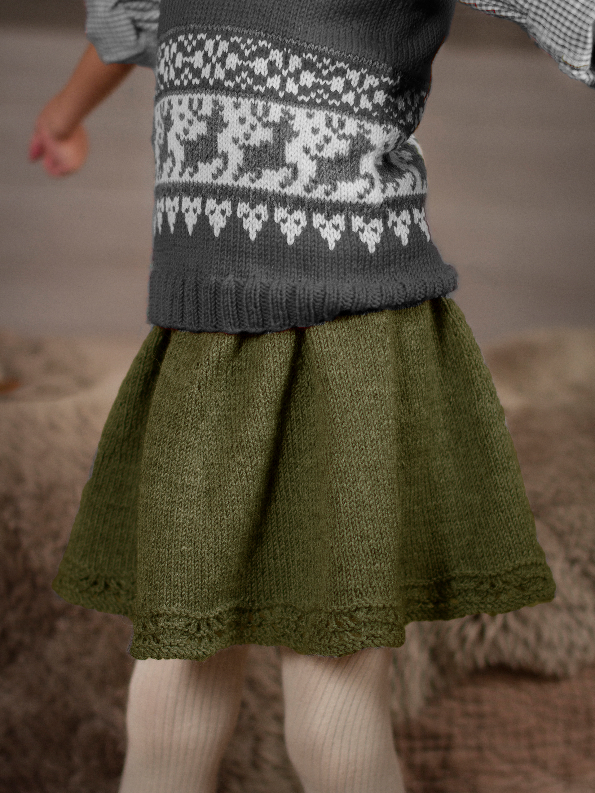 MIMMIS danseskørt mørk oliven