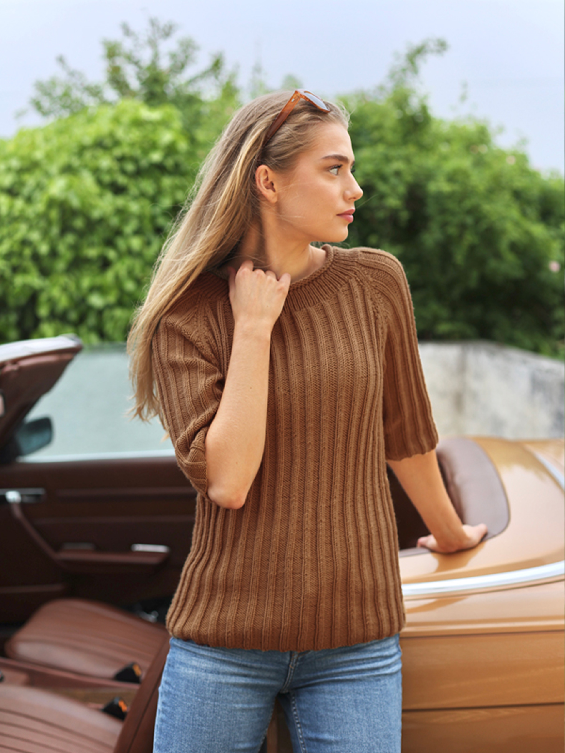 NELLI topp varm gulbrun