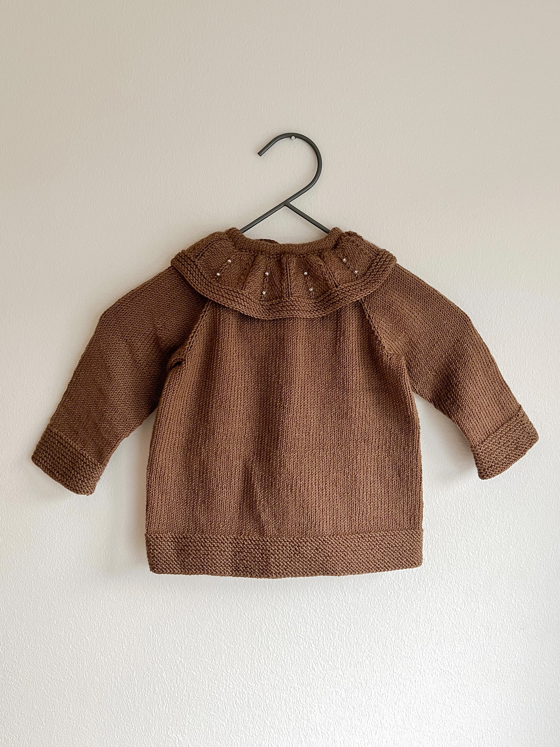 Perlebluse faded brown