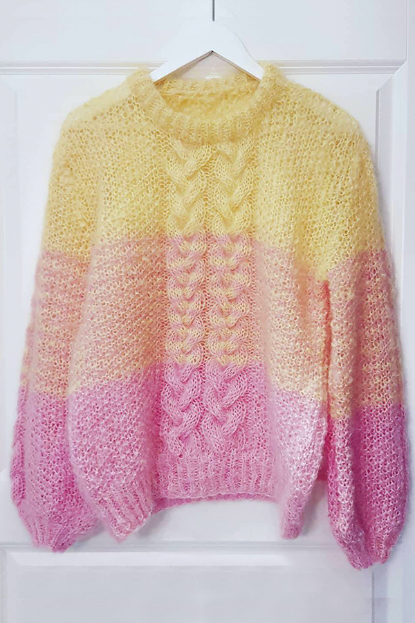 POPPY sweater rosa/lys gul