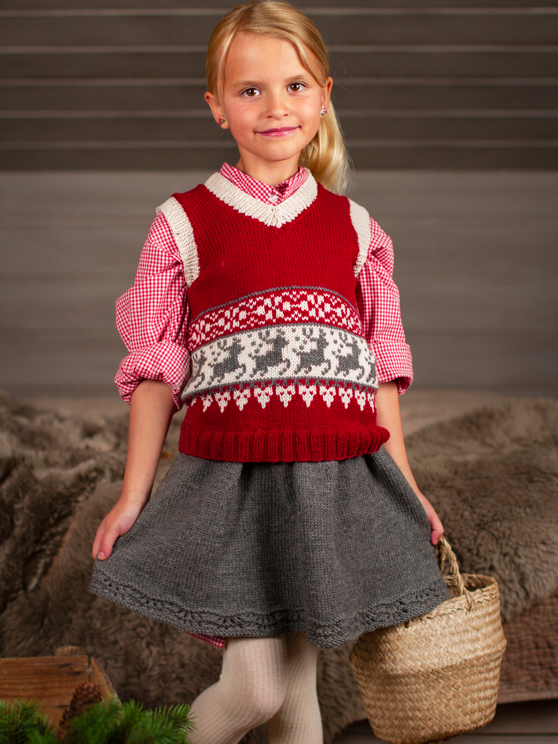 REINDANS vest dyb rød