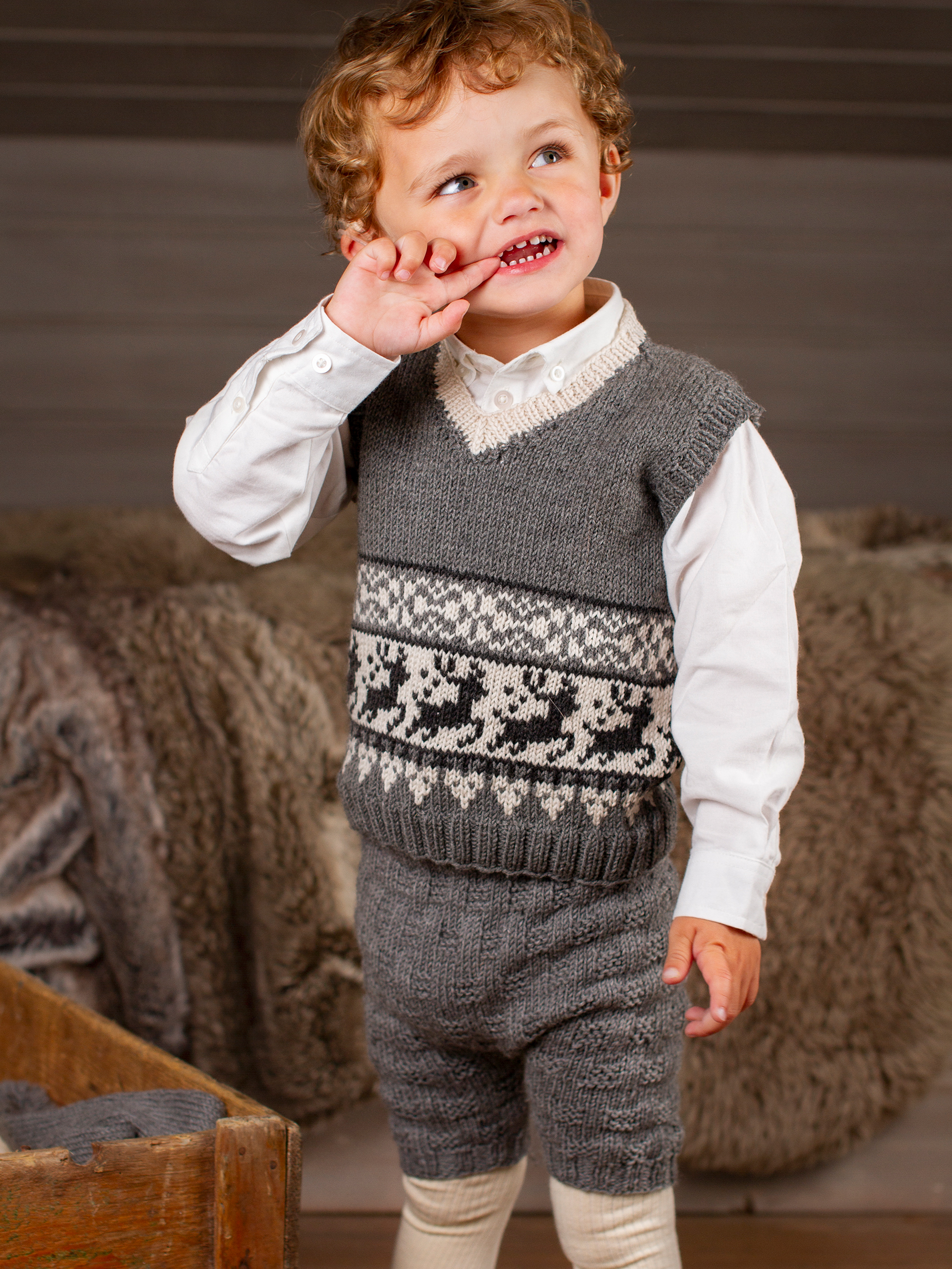 REINDANS vest gråmeleret