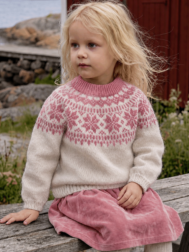 621MS-27f Chunky selbu sweater mini (Dream)