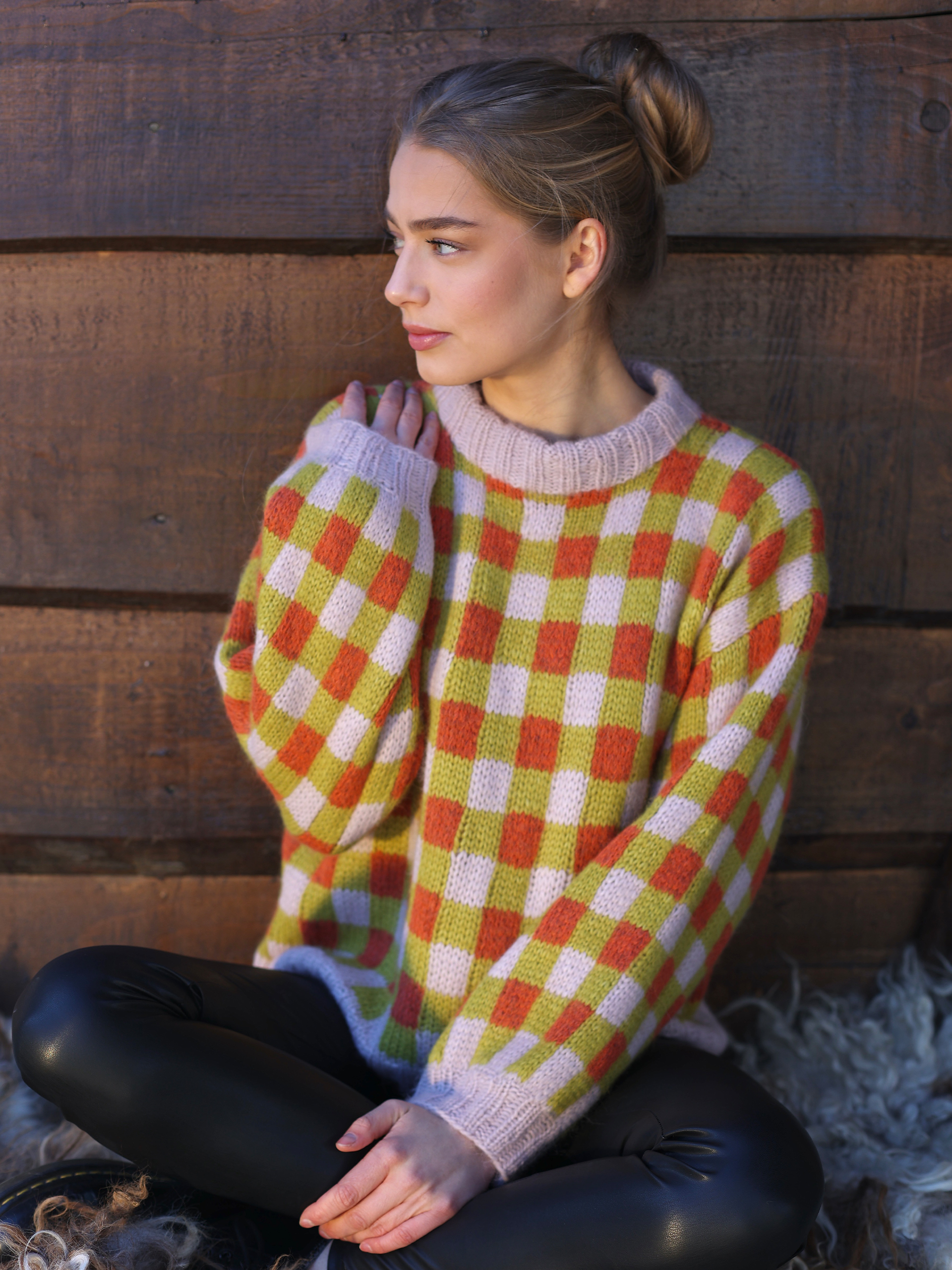 RUT sweater lime/orange