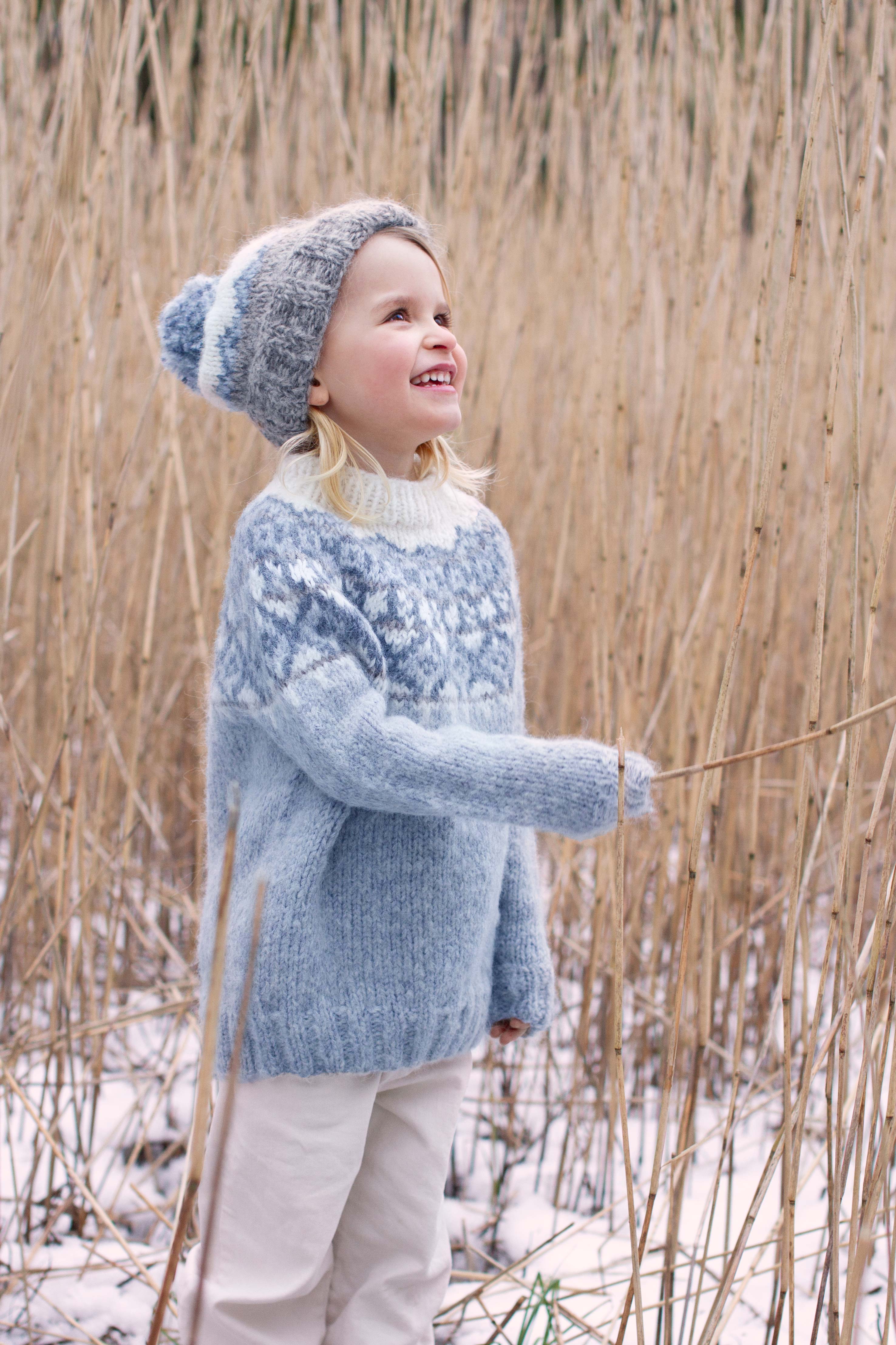 SIGGJO Mini med hue Tågeblå