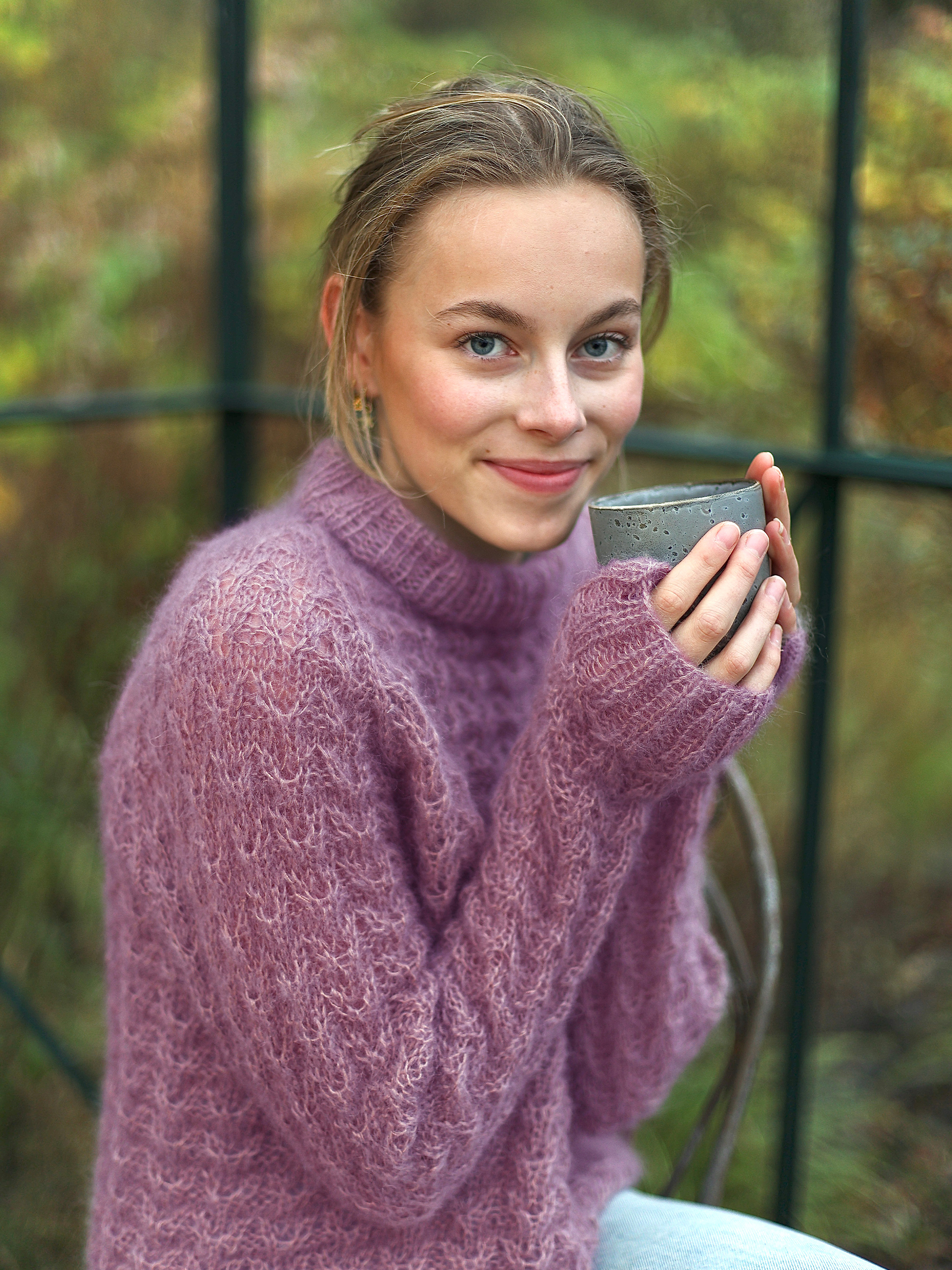 SINA sweater grå-lilla