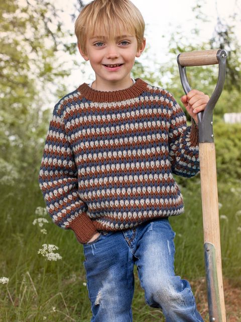 STAVA sweater striber rustbrun