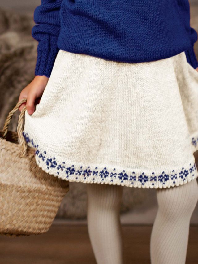 STJERNESKØRT kitt/dyp blå