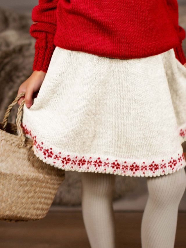 STJERNESKØRT kitt/rød