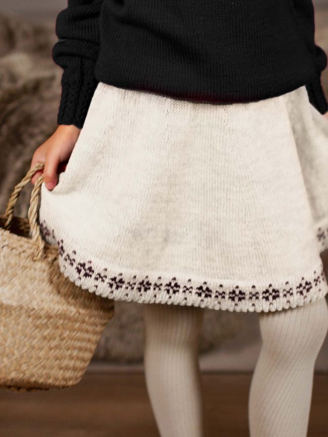 STJERNESKØRT kitt/sort