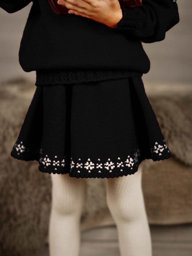 STJERNESKØRT sort/kitt