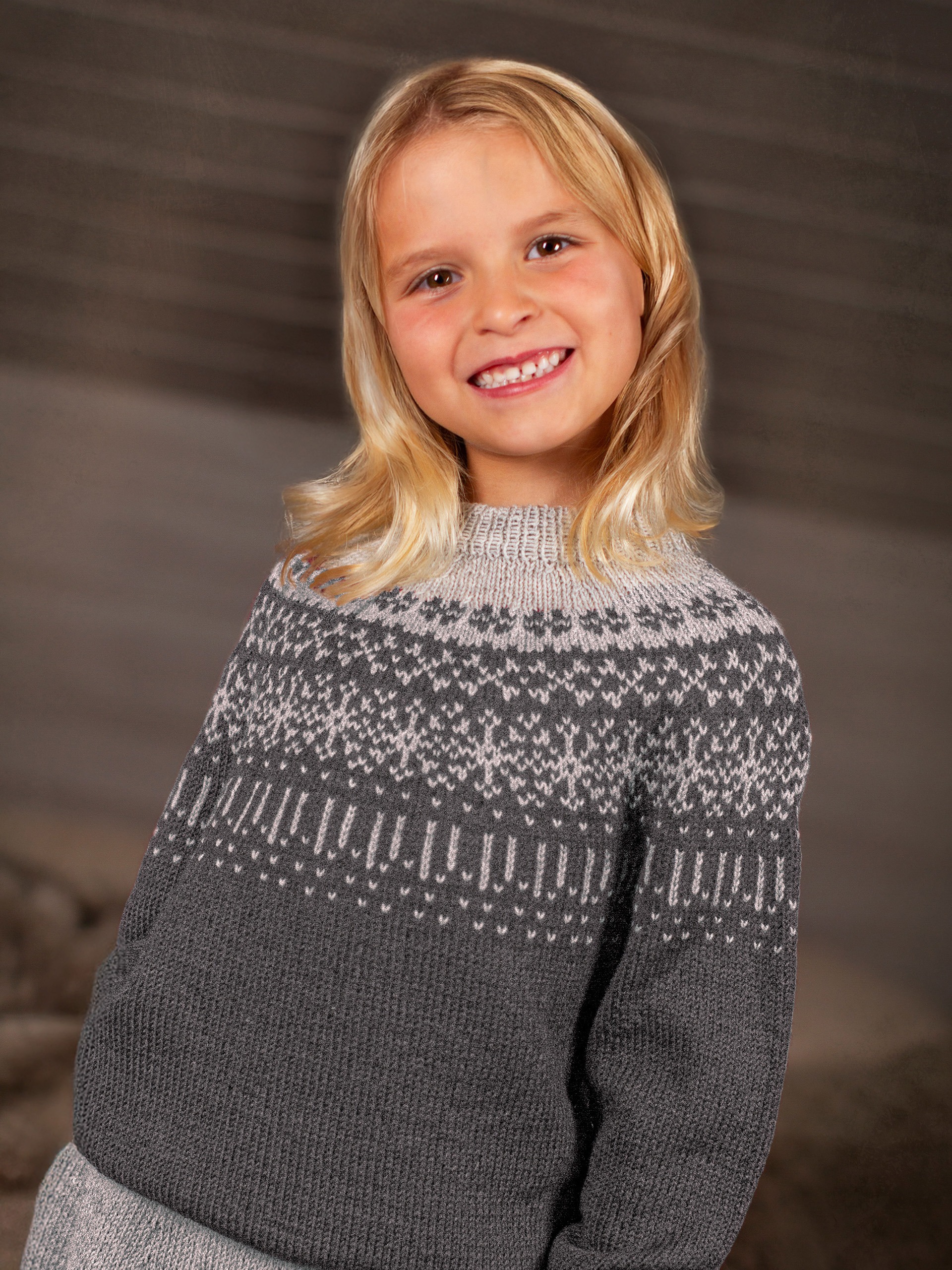 STJERNESKUD sweater børn koksgrå