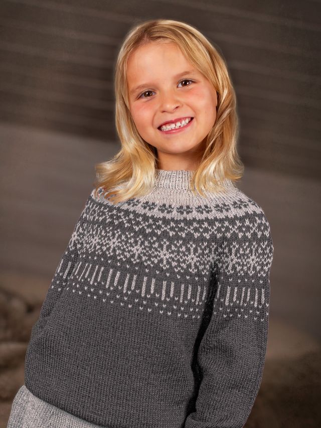 STJERNESKUD sweater børn koksgrå