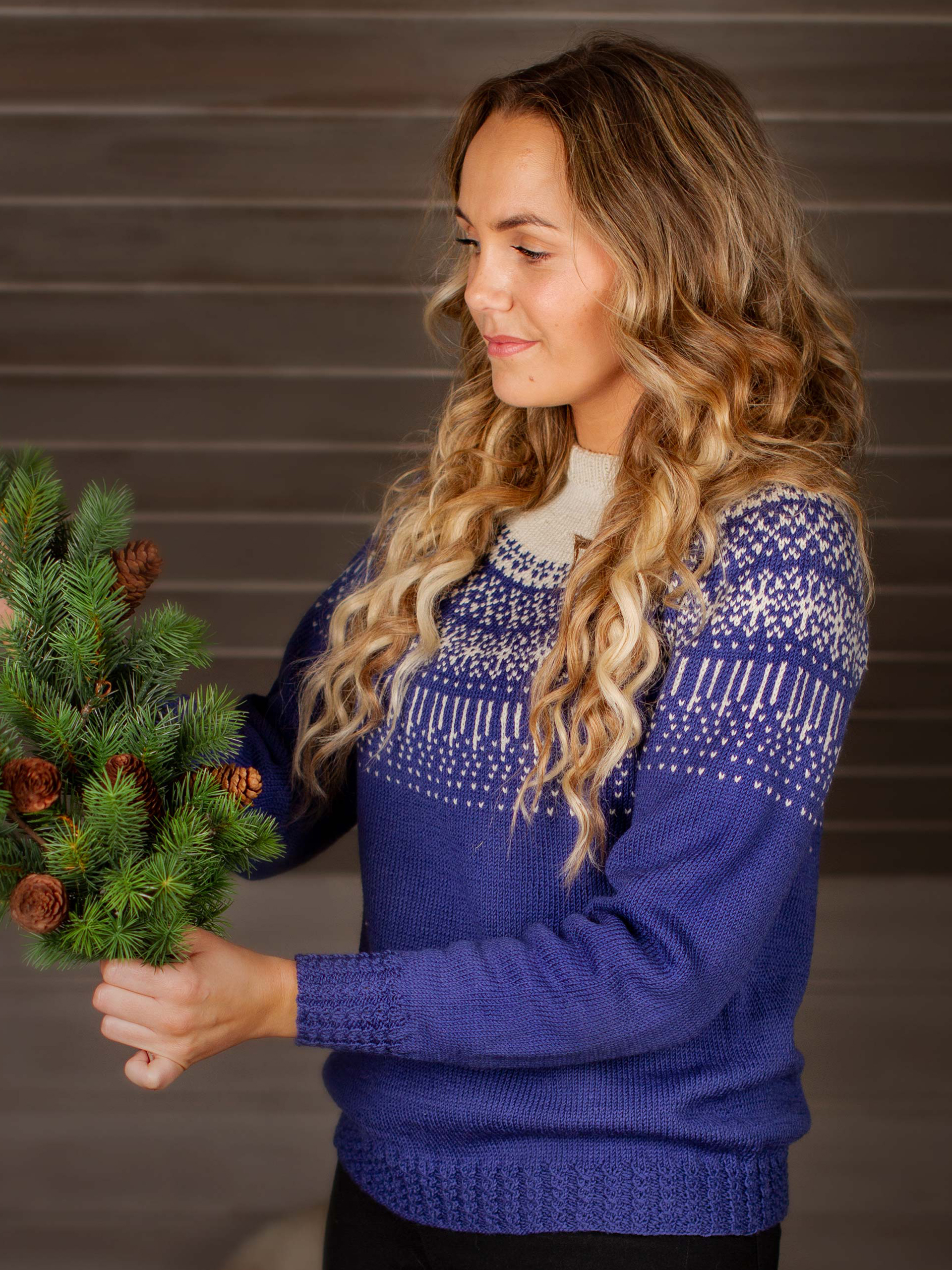 STJERNESKUD sweater blå/kitt