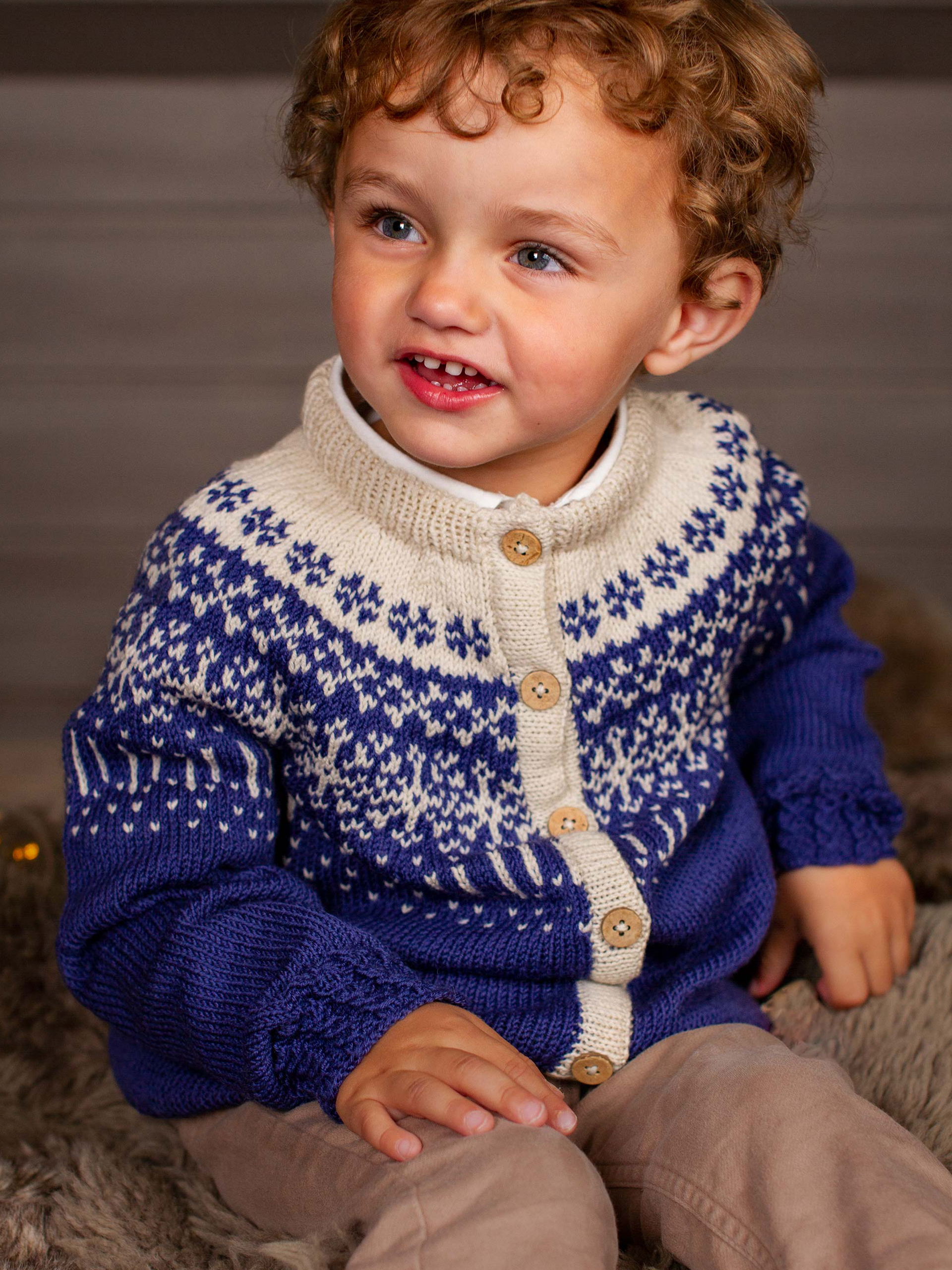 STJERNESKUD jakke børn blå/kitt