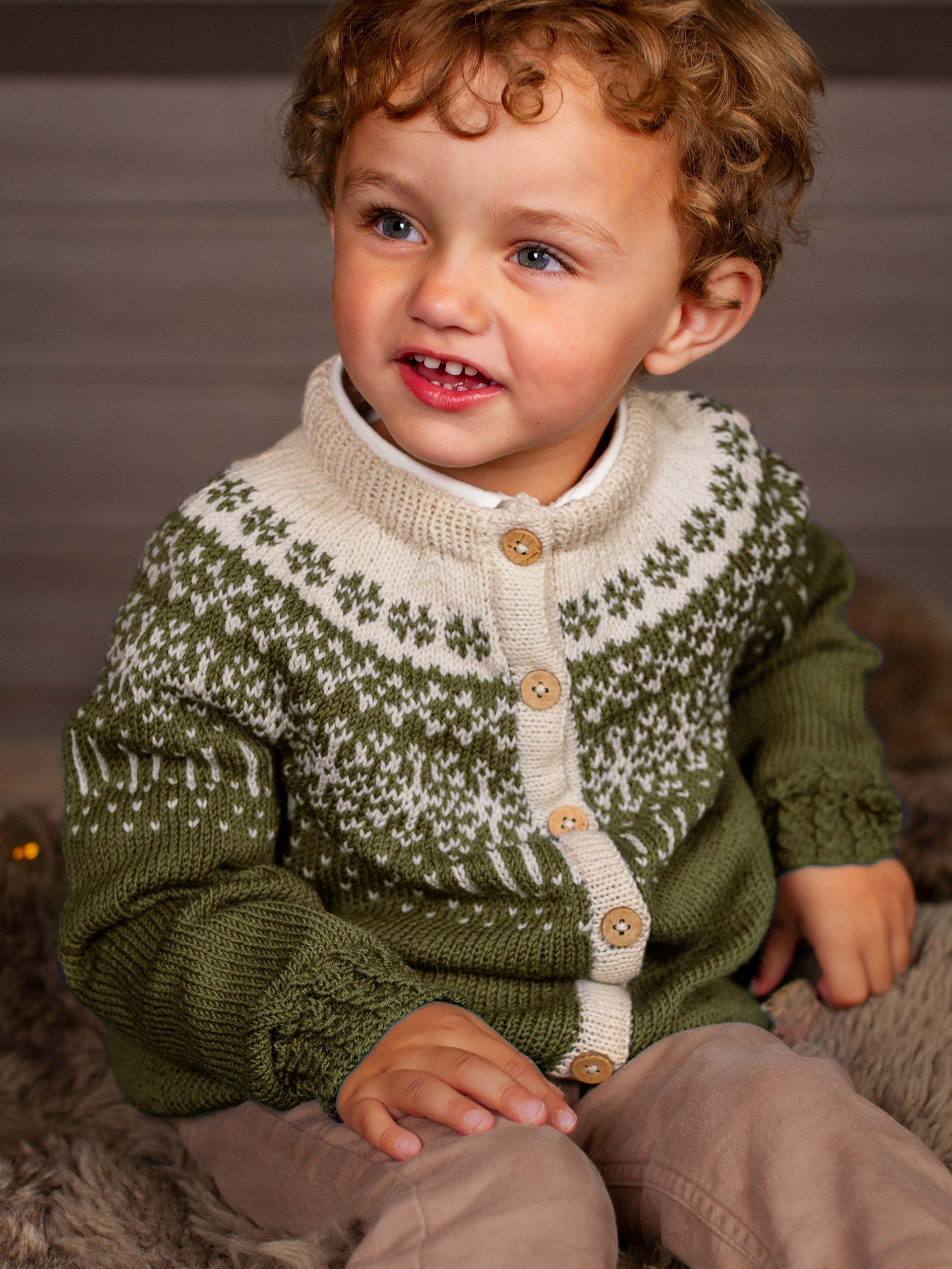 STJERNESKUDD jakke barn oliven/kitt