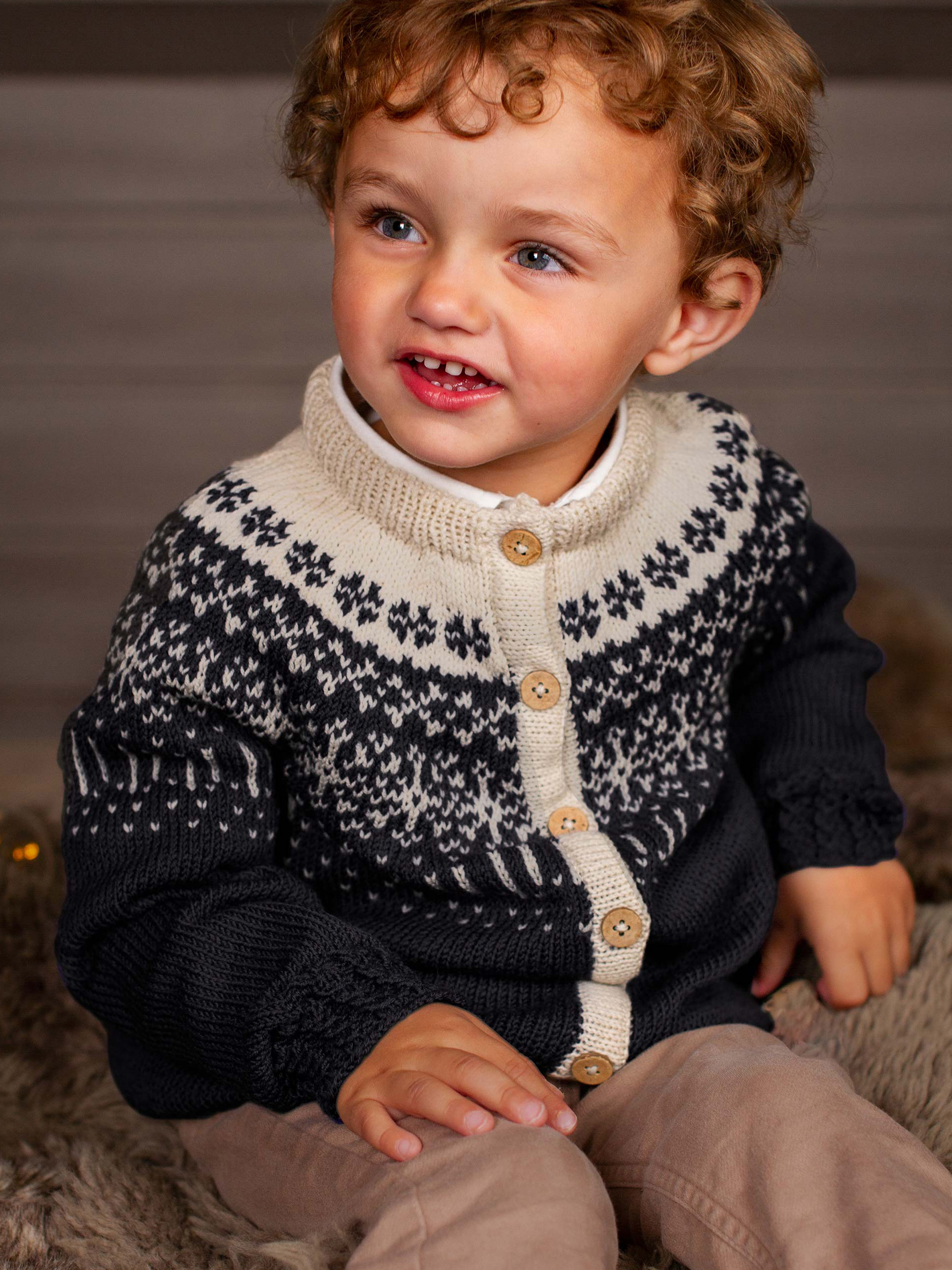 STJERNESKUD jakke børn sort/kitt