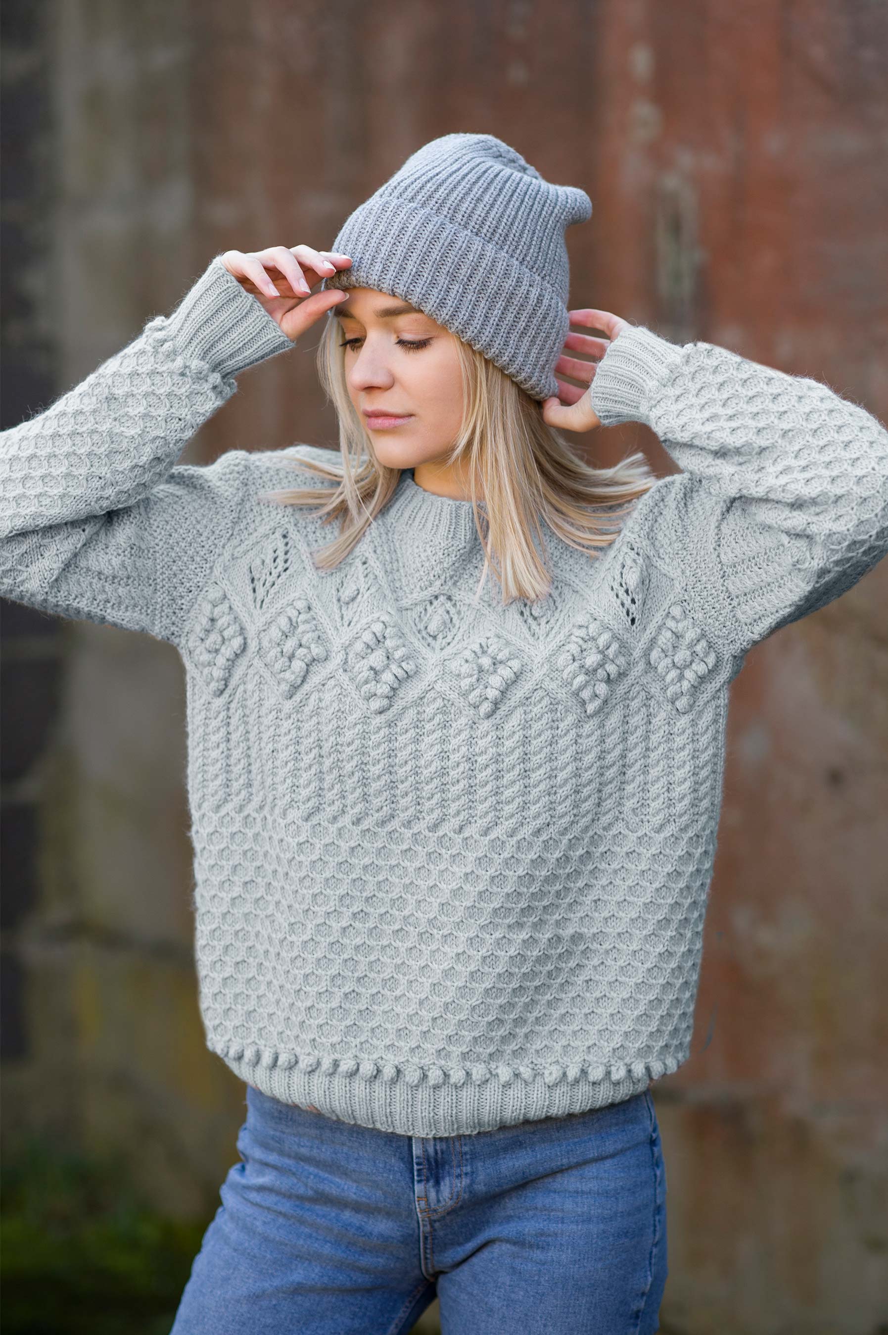 SUZANNE trøje lys gråblå