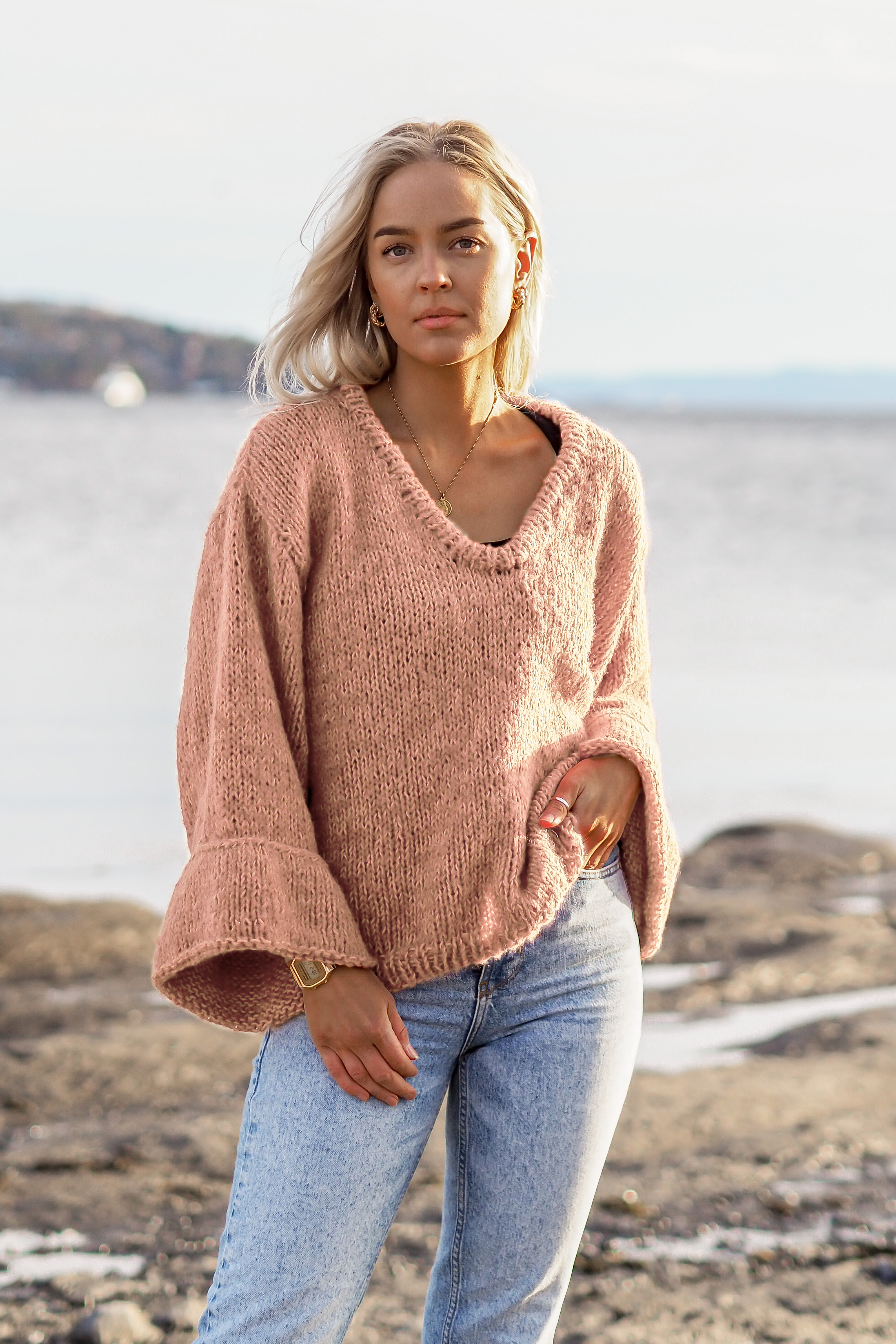 TAGETES sweater fersken