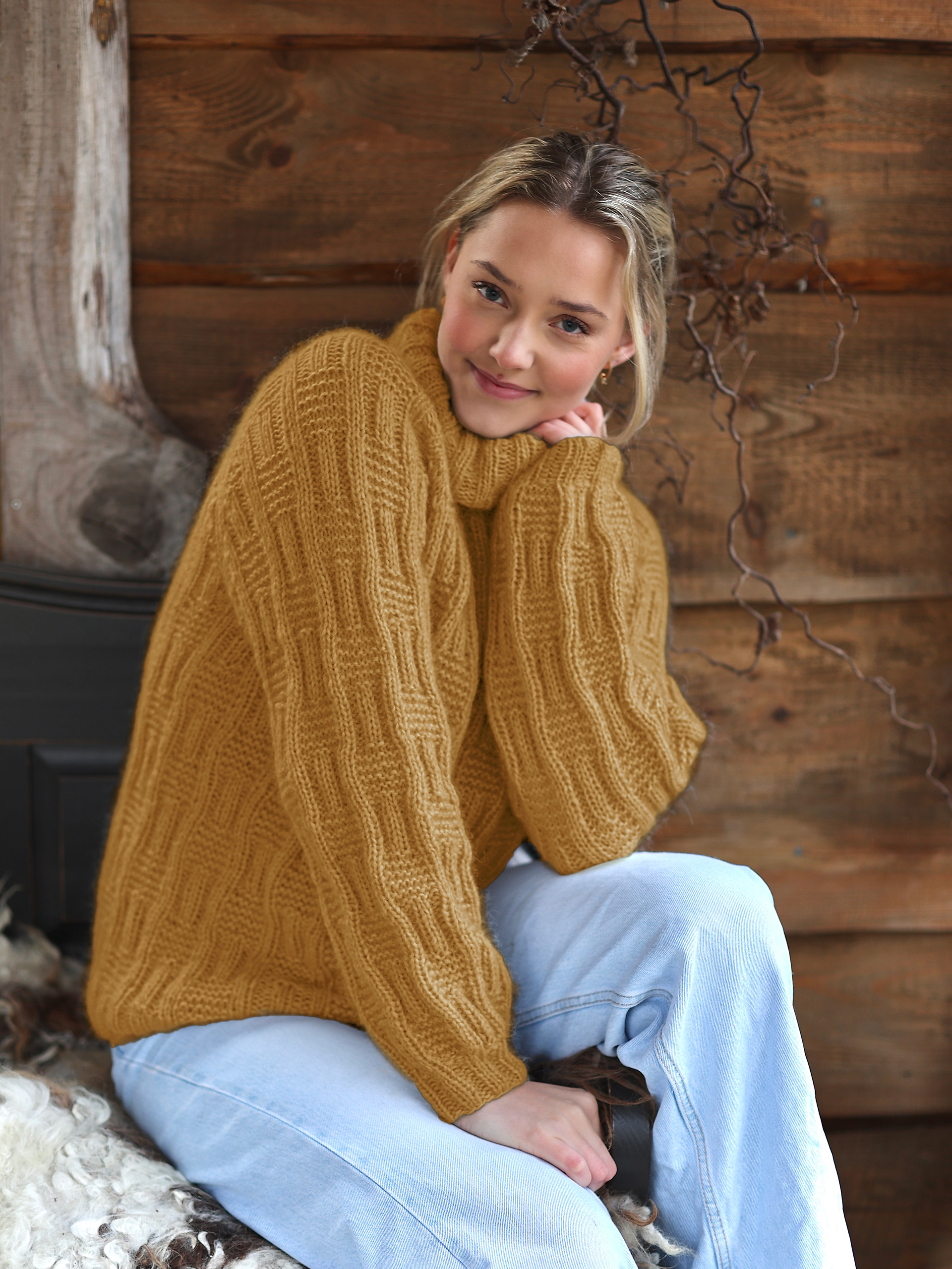 VAGA sweater okergul