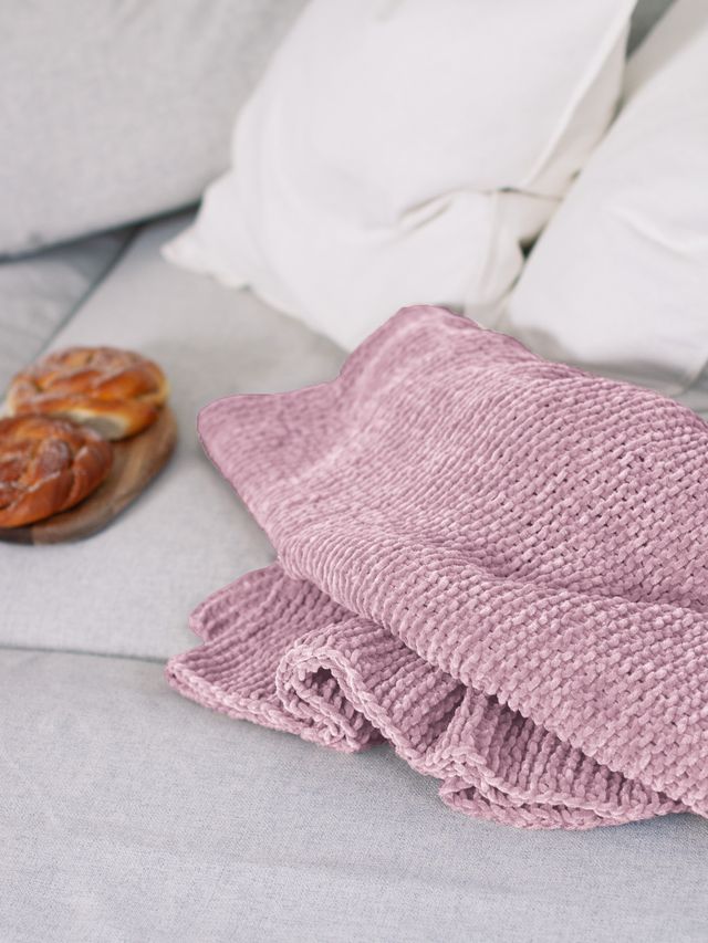 24024-B Velvet touch teppe - Gammelrosa