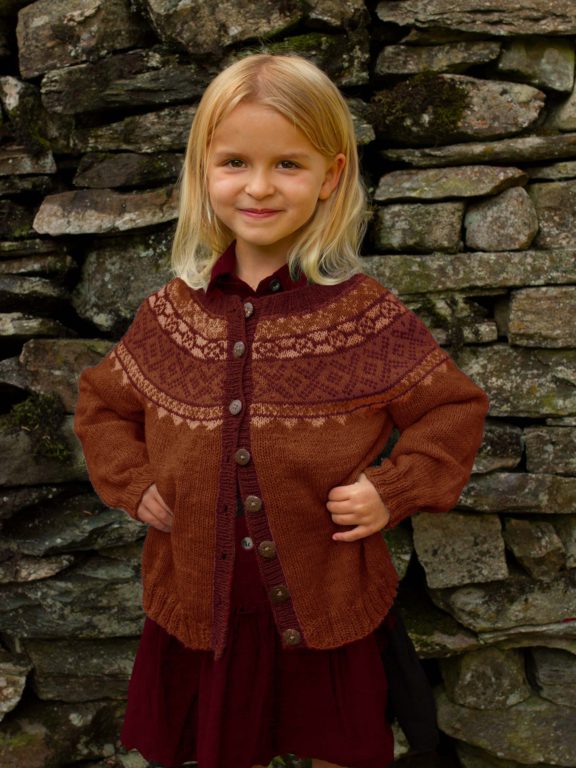 VIGGA cardigan kanel