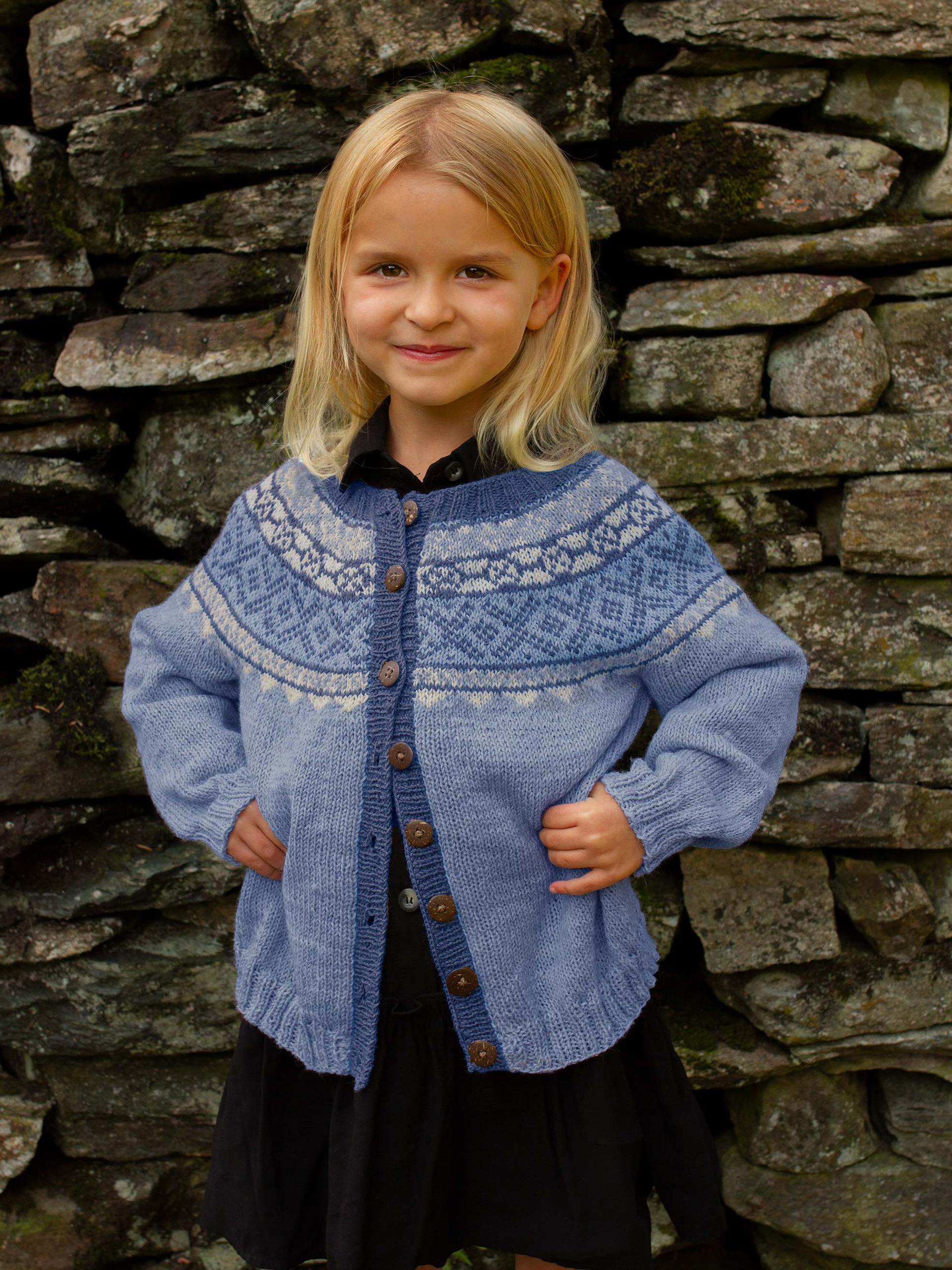 VIGGA cardigan lys blå