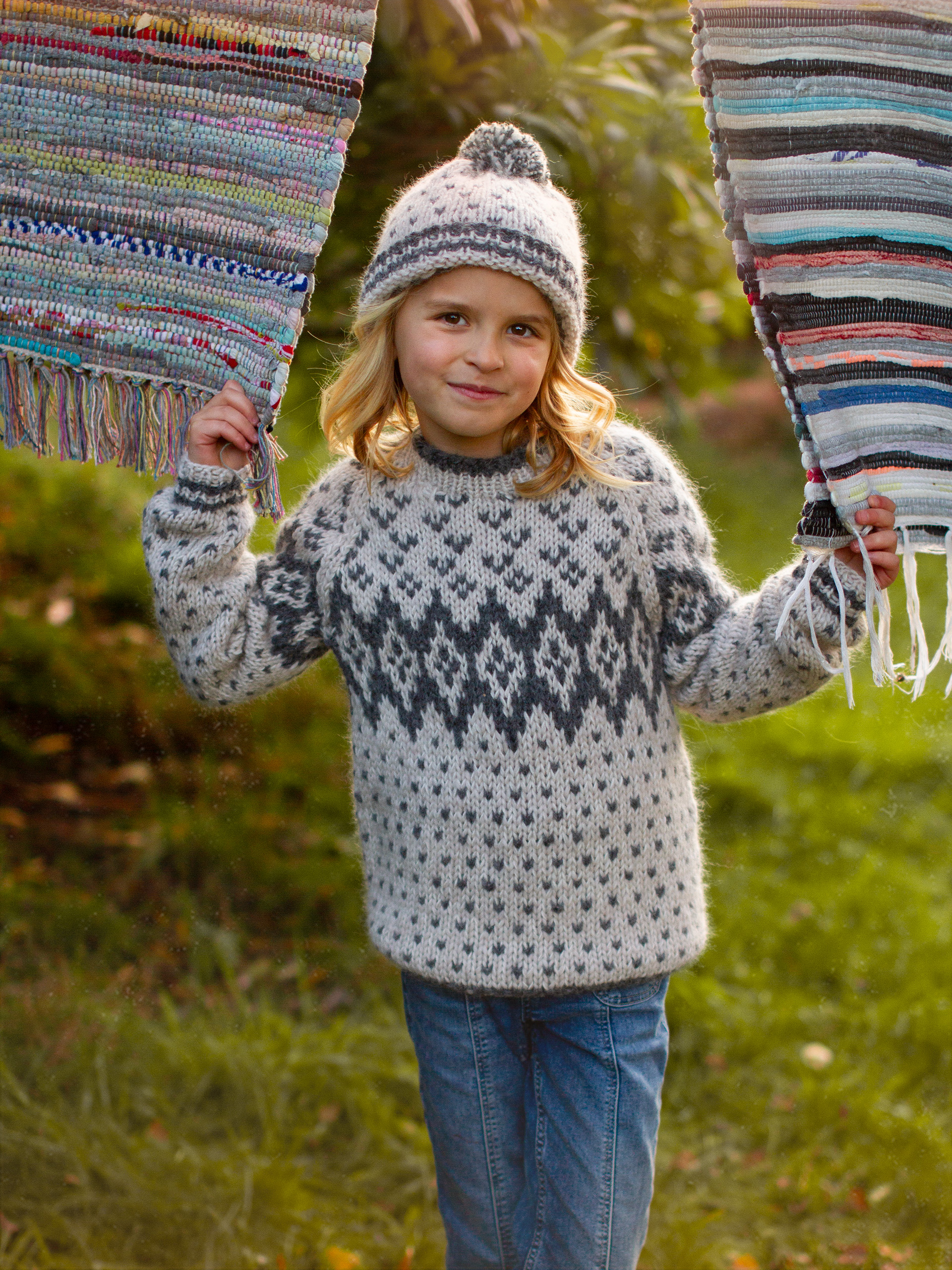 VIKSEMARKA bluse & lue sand