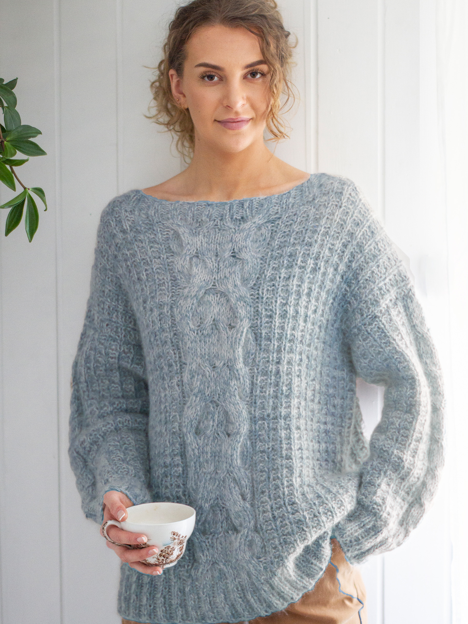 VIVENDEL bluse lys blåmelere